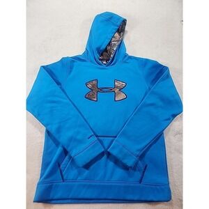 Youth Xl Under Armour Storm 1 Blue With‎ Realtree Camo Details Hoodie